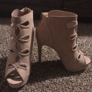 Charlotte Russe open-toe booties
